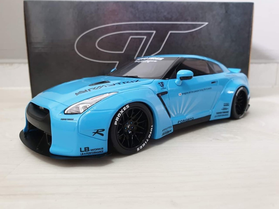 1/18 Gt Spirit Liberty Walk Nissan Gt-R R35 (Baby Blue), Hobbies & Toys,  Toys & Games On Carousell