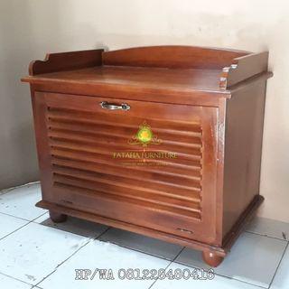 Meja Nakas Jati Minimalis Pintu Tarik Lipat Harga Mede