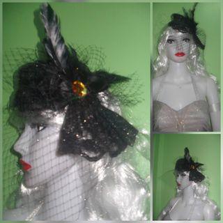 Gatsby vintage flapper headdress hat veils fascinator
