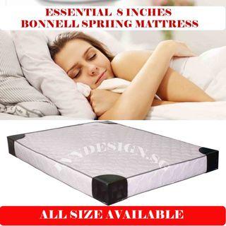 ESSENTIAL 8" BONNELL SPRIING MATTRESS [FREE DELIVERY]