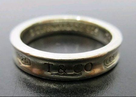 Authentic TIFFANY AND CO. 1837 Ring (92.5 Sterling Silver)
