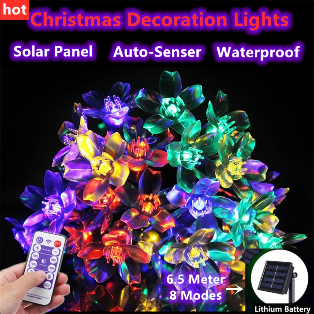 30LED Flower Christmas Lights, Furniture & Home Living, Lighting & Fans