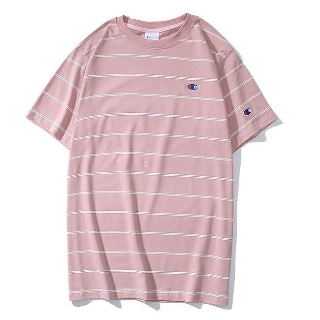 Champion Pink Stripe Tee Shirt 