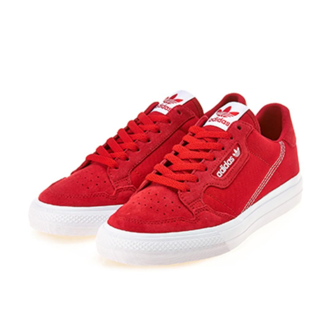 adidas continental vulc red