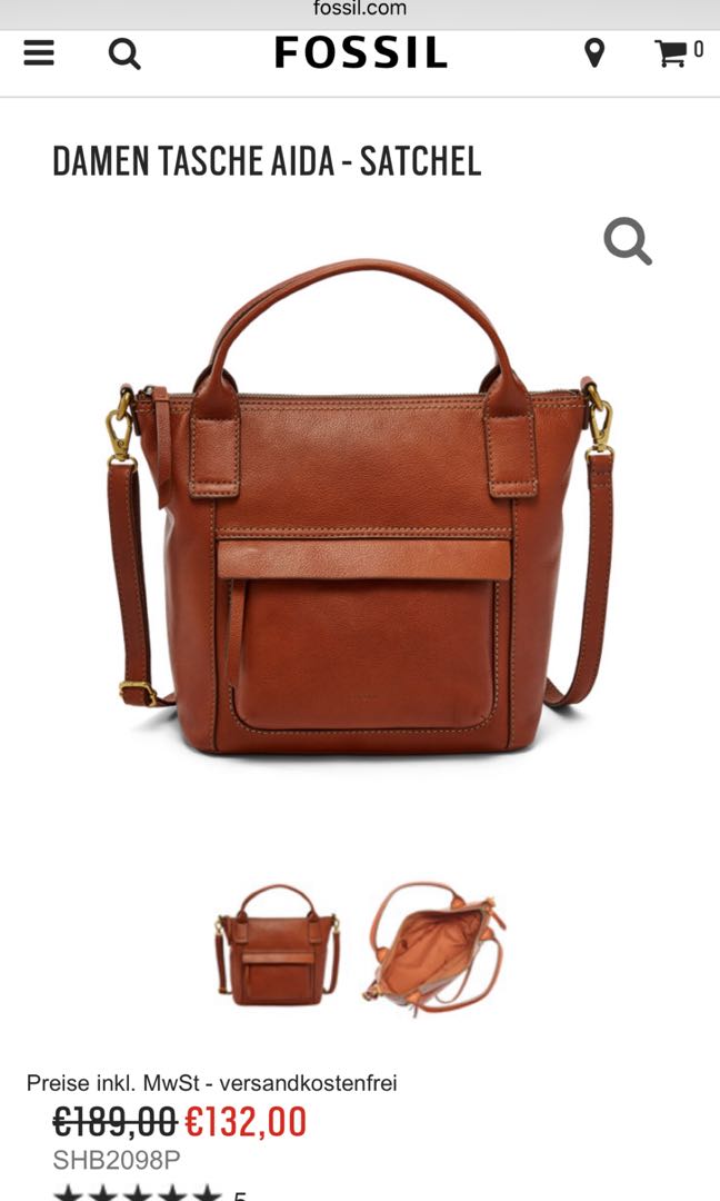Fossil aida satchel top