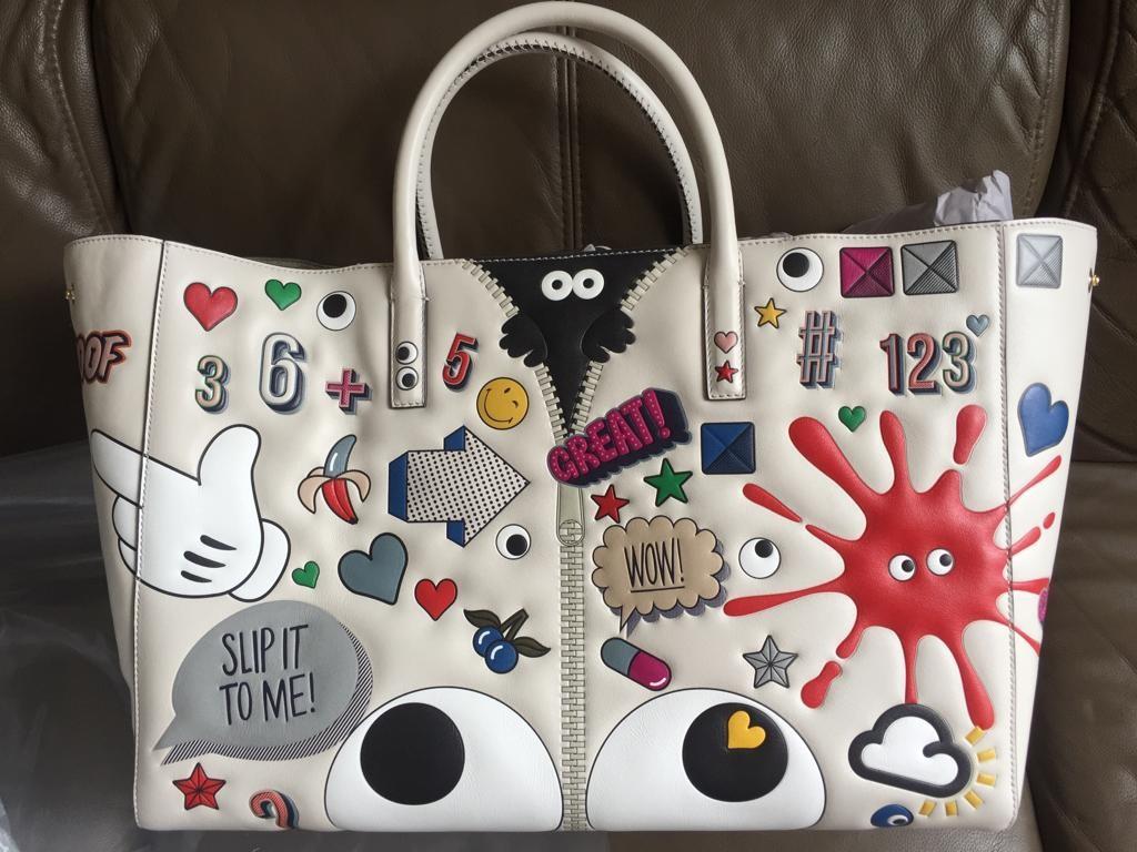 Anya Hindmarch All-over Stickers bag, Women's Fashion, Bags & Wallets ...