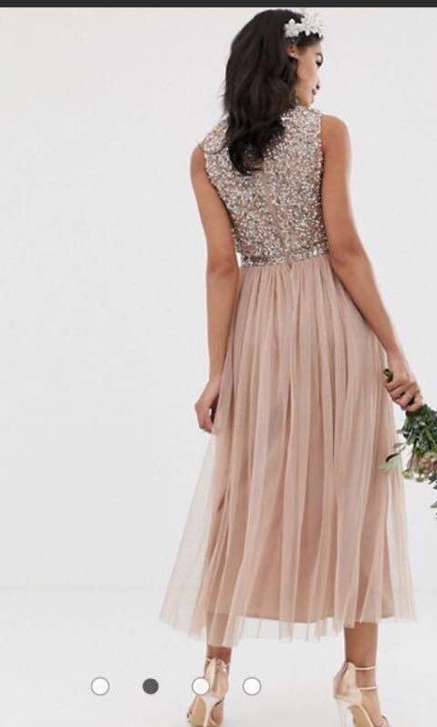 midaxi bridesmaid dress