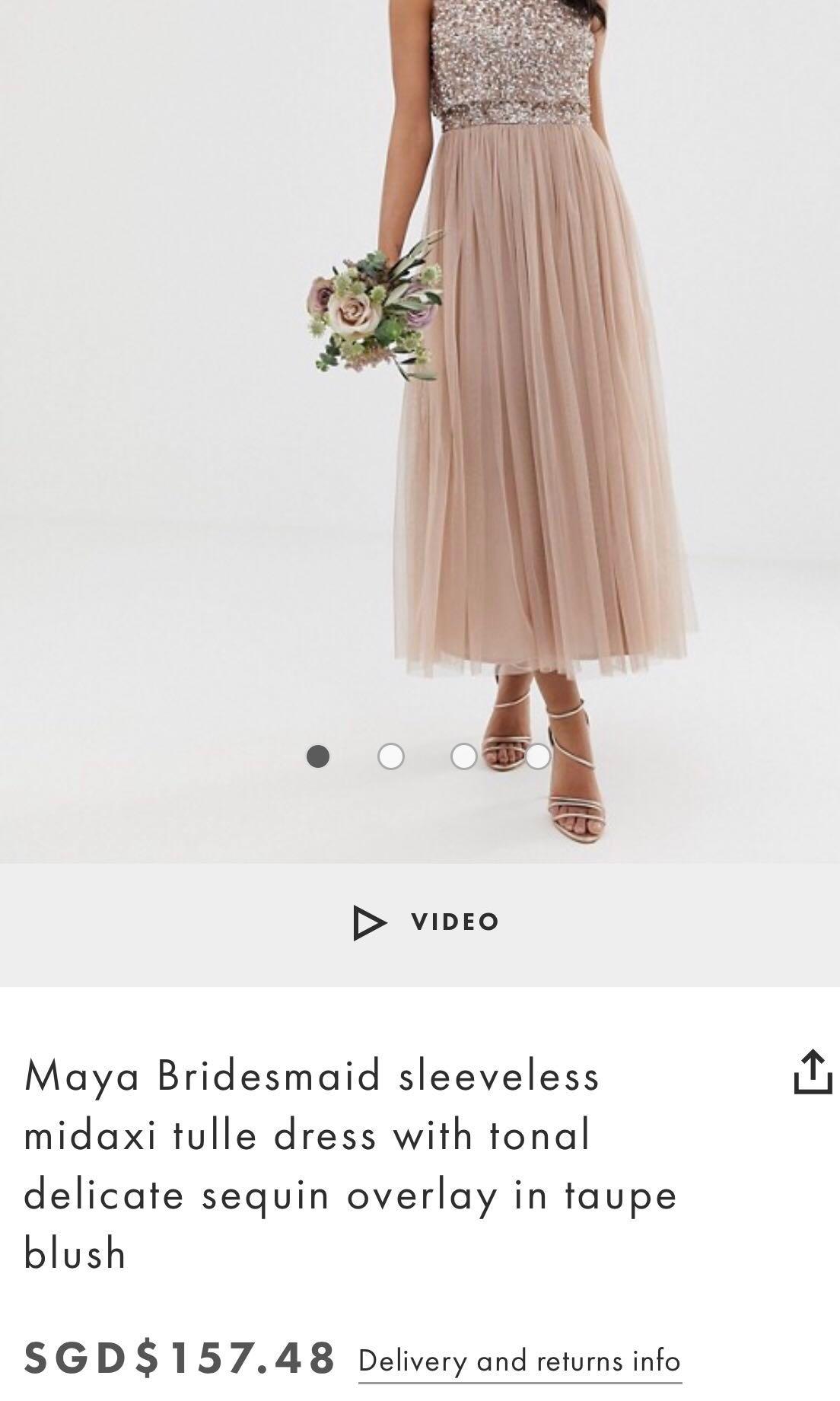 ASOS maya bridesmaid tulle sequin midaxi dress evening gown