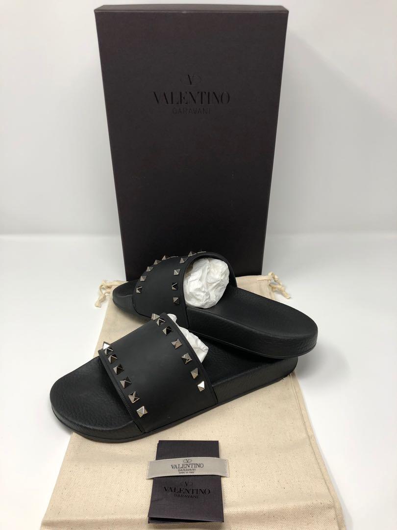 valentino rockstud pool slide