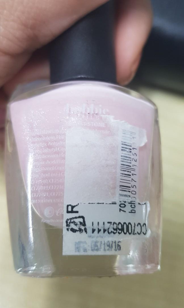 Bobbie Nail Polish - Heart Stone (Category: Hands & Nails) located in Quezon City. Submitted by kdcbsnss (Listing ID 255906490, Image 2). Description: Color when worn is light pink Used a few times then stored - at least 90% still in the bottle Decluttering, I don't have the time to do my own nails recently.
