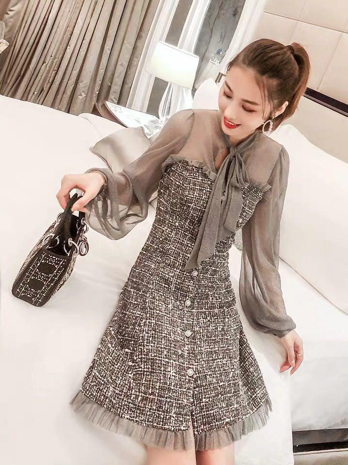 Chanel style dress - Free registered post!, Women's Fashion, Dresses &  Sets, Evening dresses & gowns on Carousell