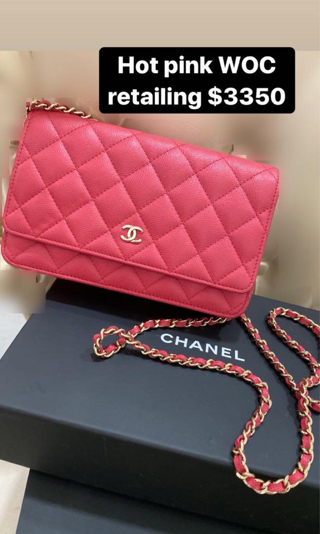 Chanel WOC hot pink with box