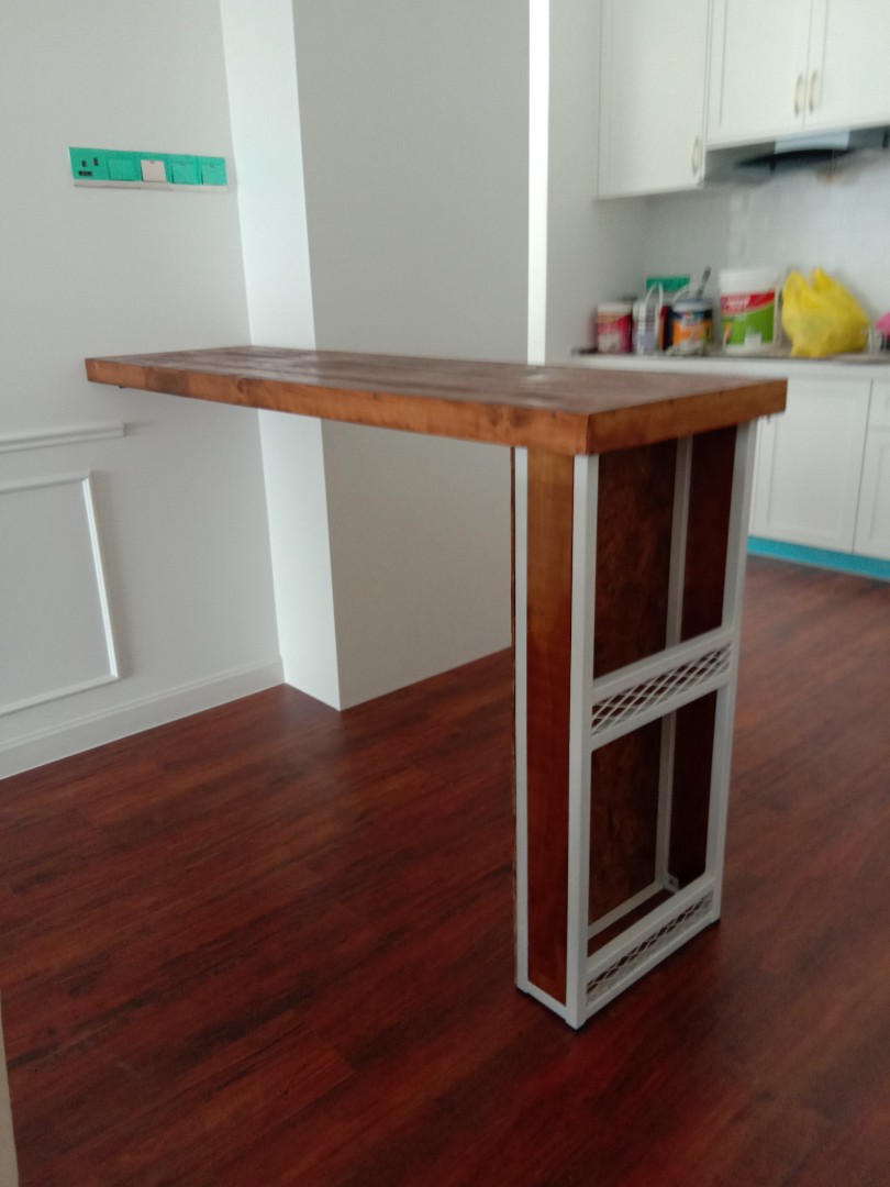Built in bar top table