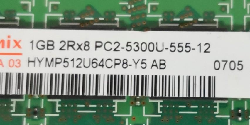 5300u 555 Ddr2 5300u Ram Hynix 1Gb PC2-5300U 555 Desktop Memory Module