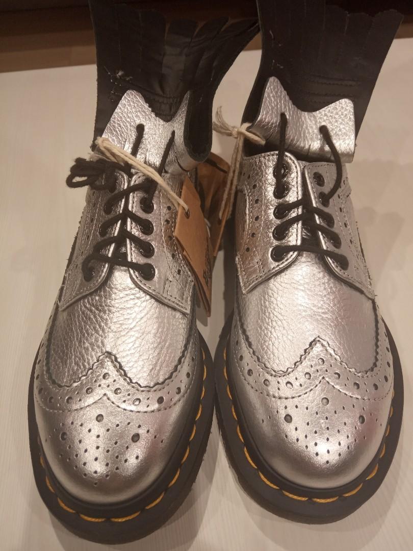 Dr martens silver santos hot sale