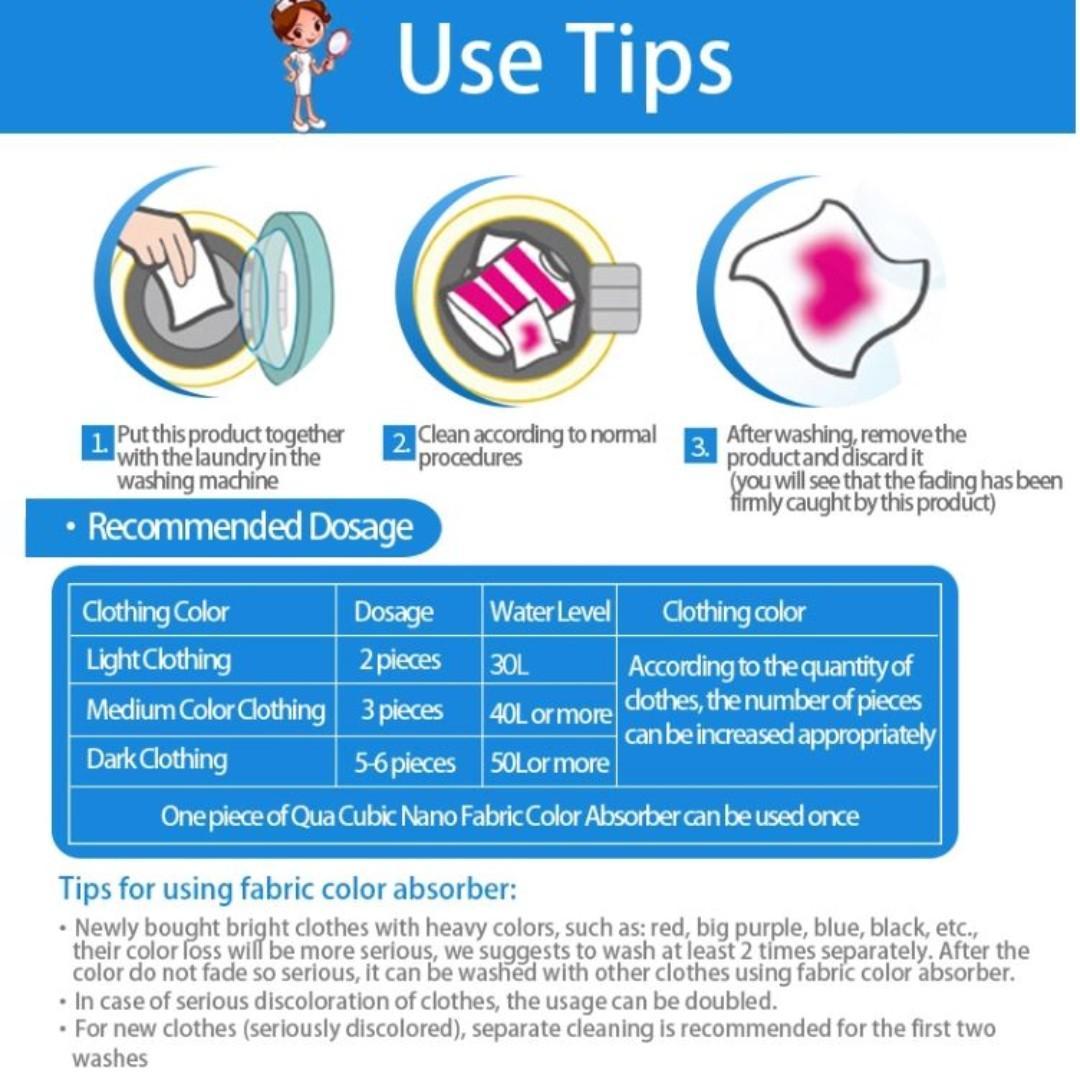 Fabric Color Absorber Sheets Mixed washing colour Dye capture laundry