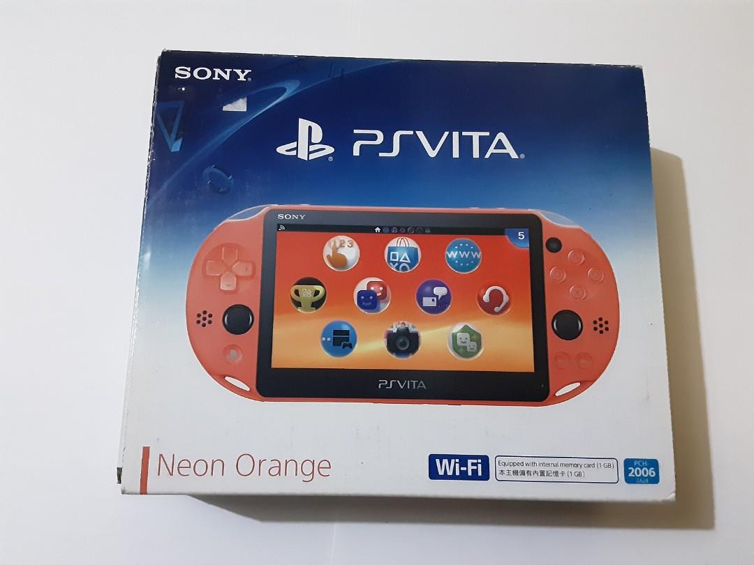 First Come First Served Sony Playstation Vita Slim Neon 64gb Full Game And With Free Gift Video Gaming Video Game Consoles Playstation On Carousell