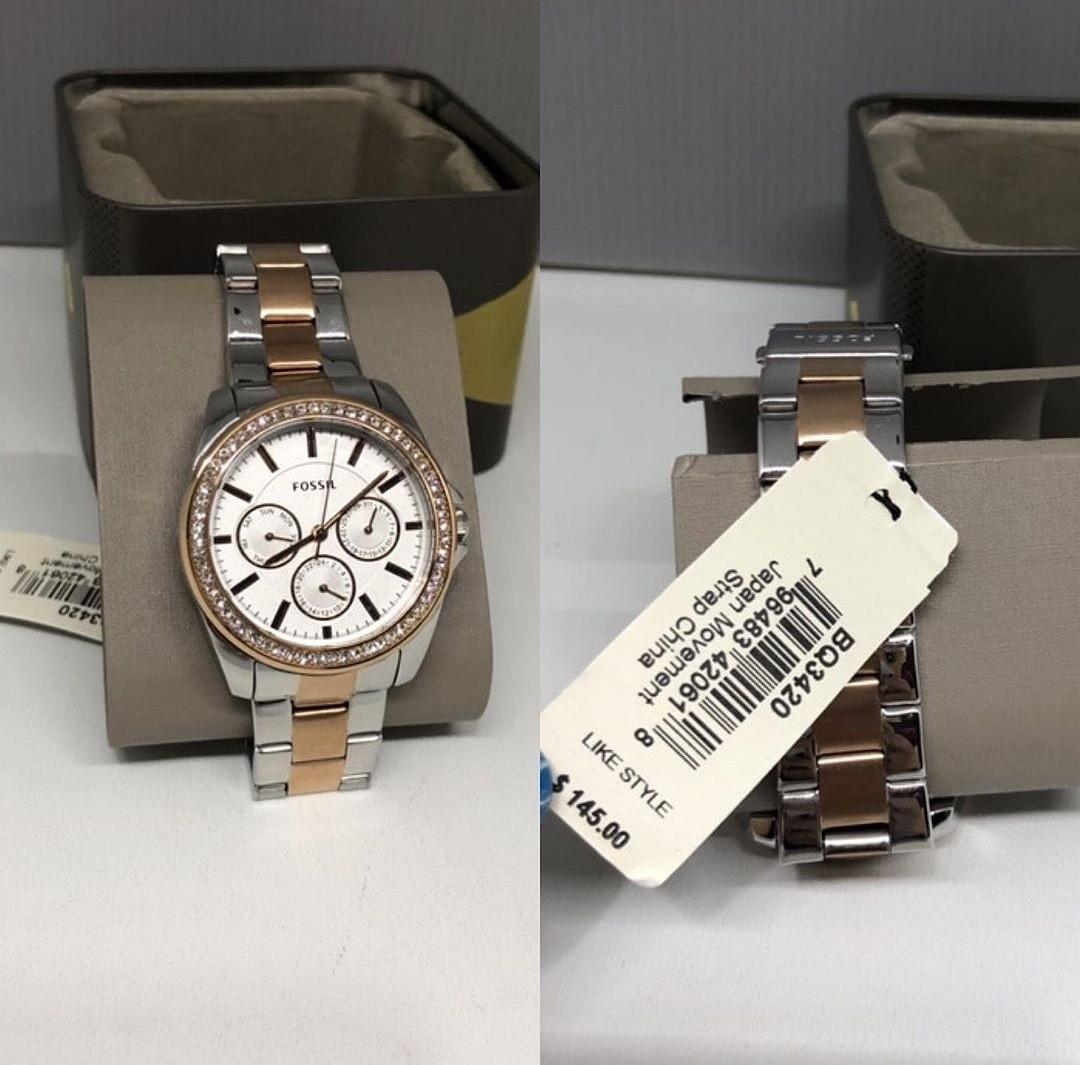Fossil Janice Silver Rose Gold 3.6cm 