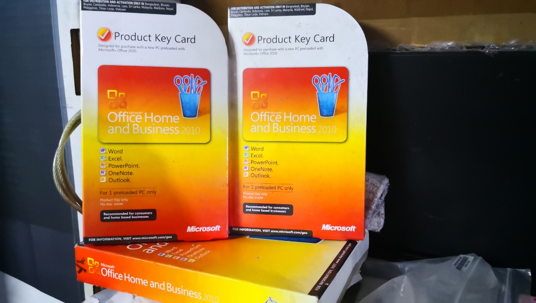 Genuine Microsoft Office 2010 Home And Business Product Key Card Computers Tech Office Business Technology On Carousell