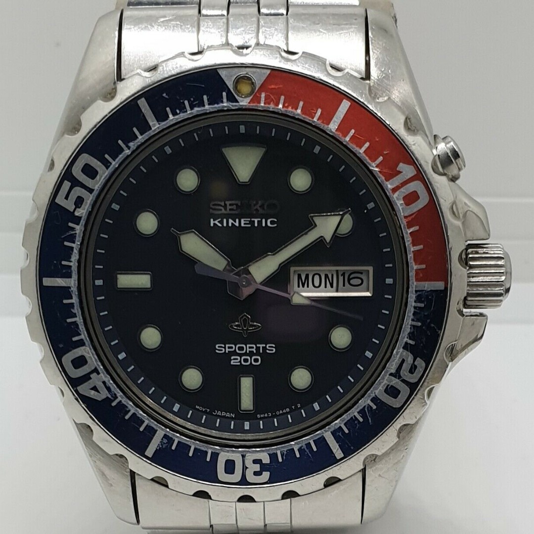 Seiko Kinetic 5M43-0A40 Men's Watch, Men's Fashion, Watches & Accessories,  Watches on Carousell