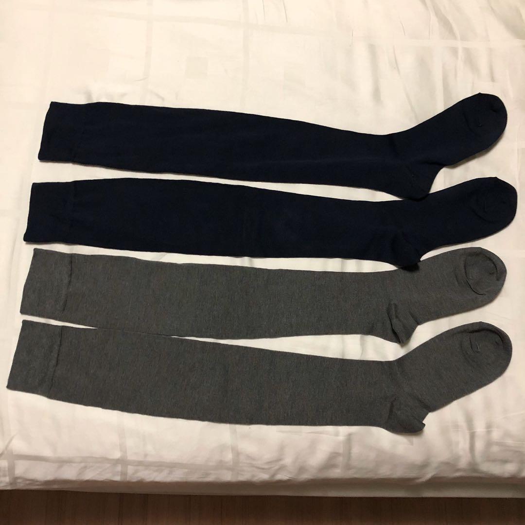 uniqlo over the knee socks