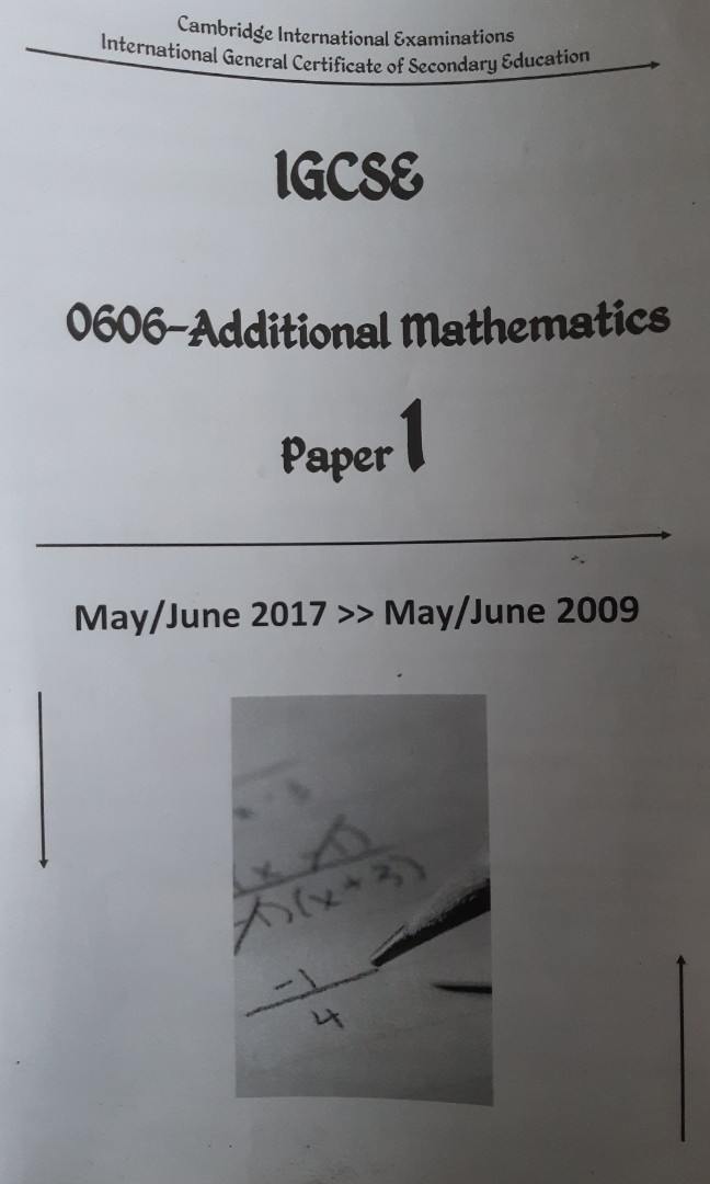 Igcse add math past year question paper, Hobbies & Toys, Books ...