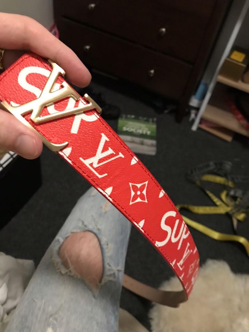 Louis Vuitton X Supreme Belt Men s Fashion Accessories on Carousell