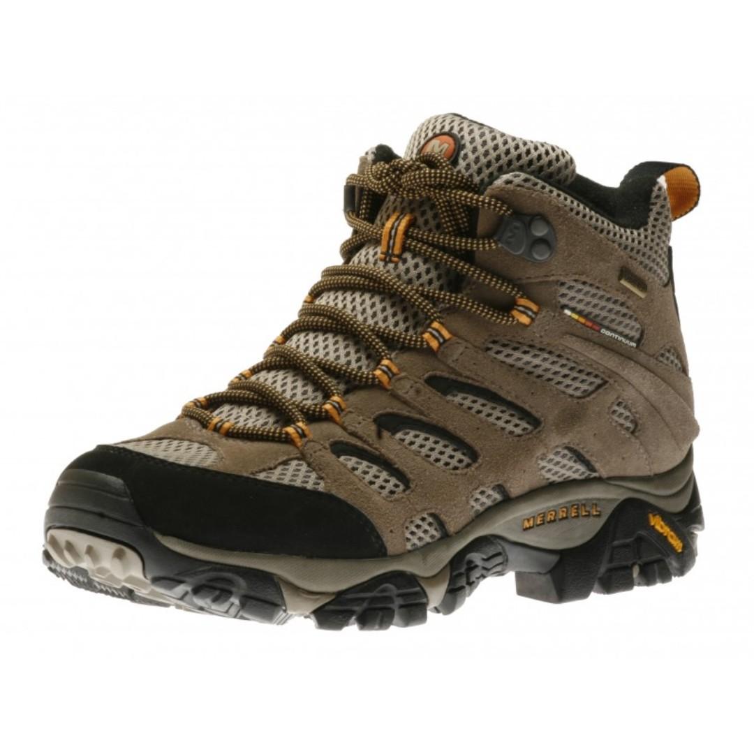 Merrell Moab Mid Gore Tex XCR Walnut Mens Hiking Boots Size 10