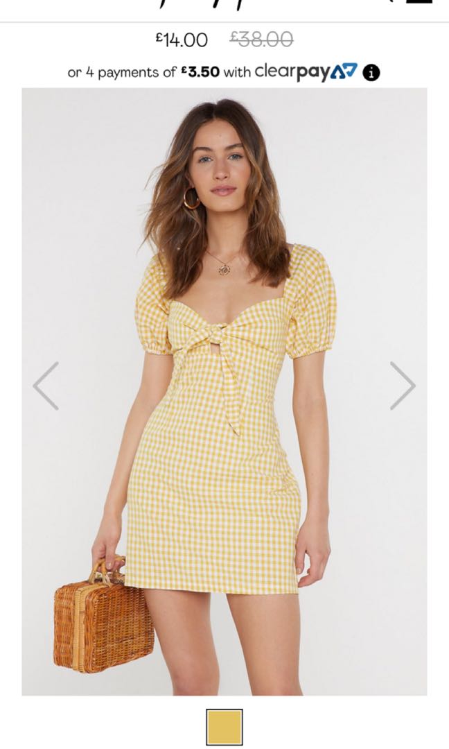 Nasty gal shop yellow dress