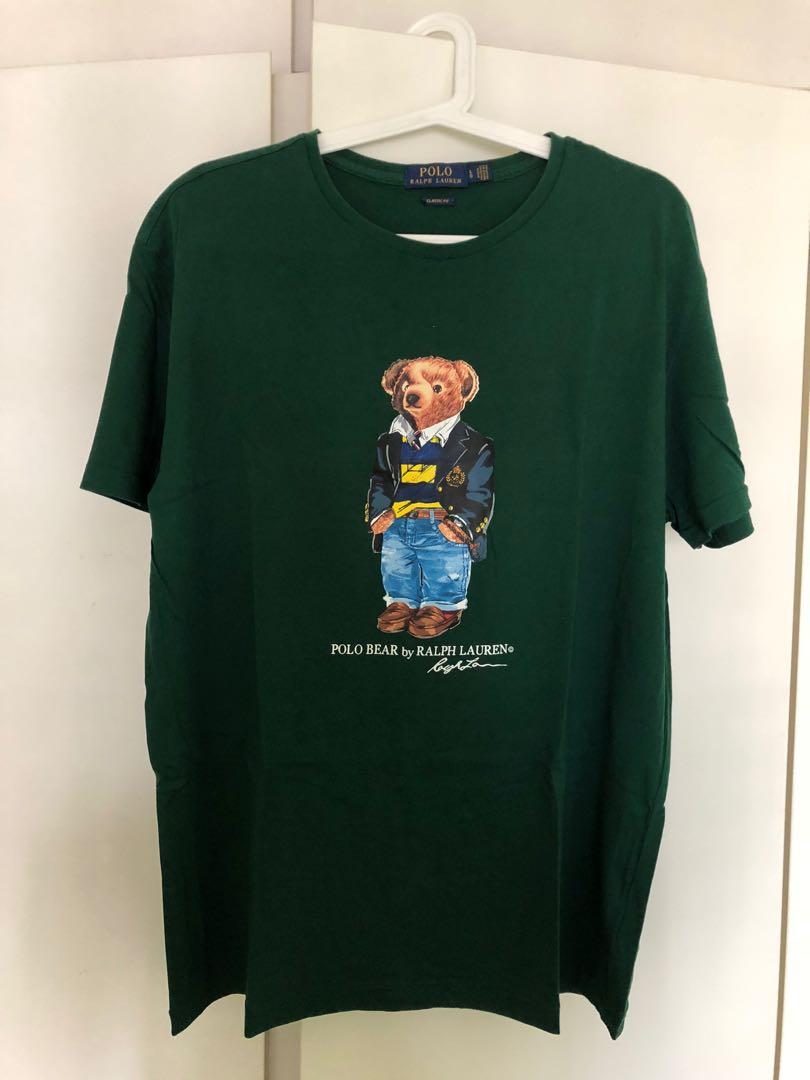 green polo bear shirt