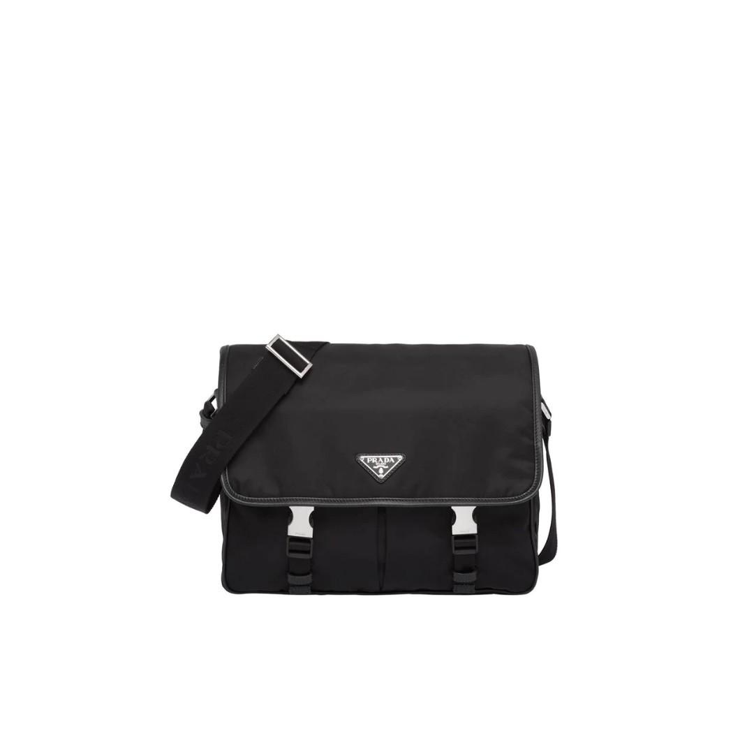 prada men's nylon messenger bag