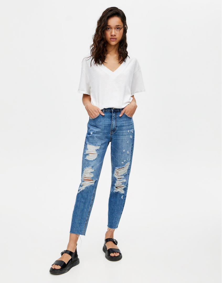 mom jeans pull & bear