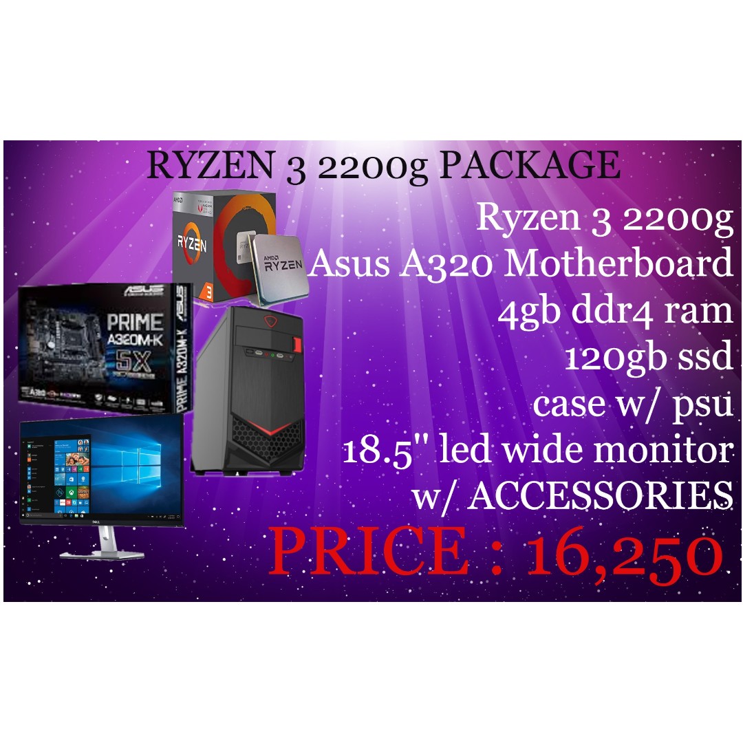 Ryzen 3 2200g a320 on sale