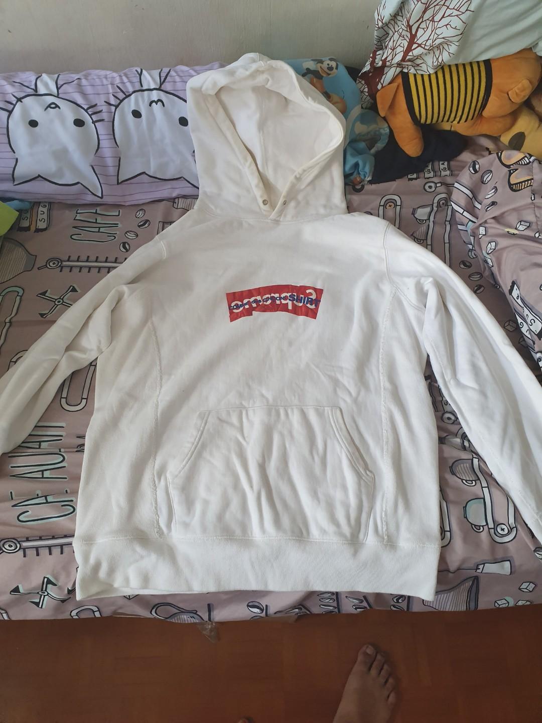 Cdg supreme deals hoodie