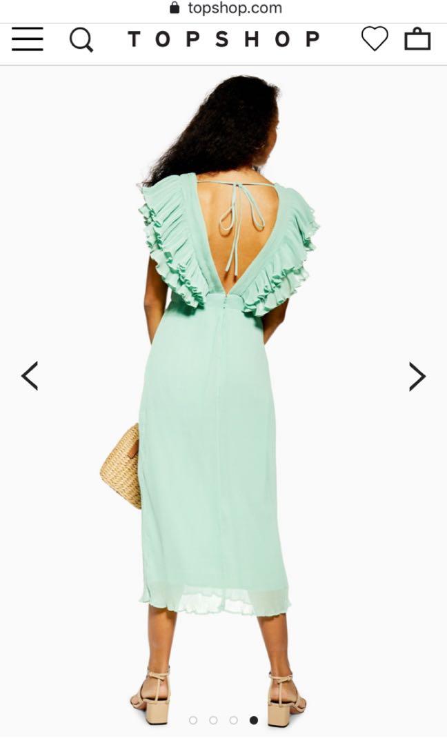 Topshop pleated hotsell midi dress