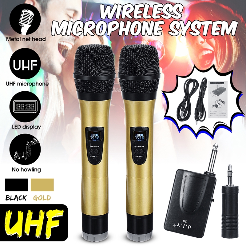 UHF Wireless Handheld Microphone DVD PC Mic System + Receiver KTV TV ...