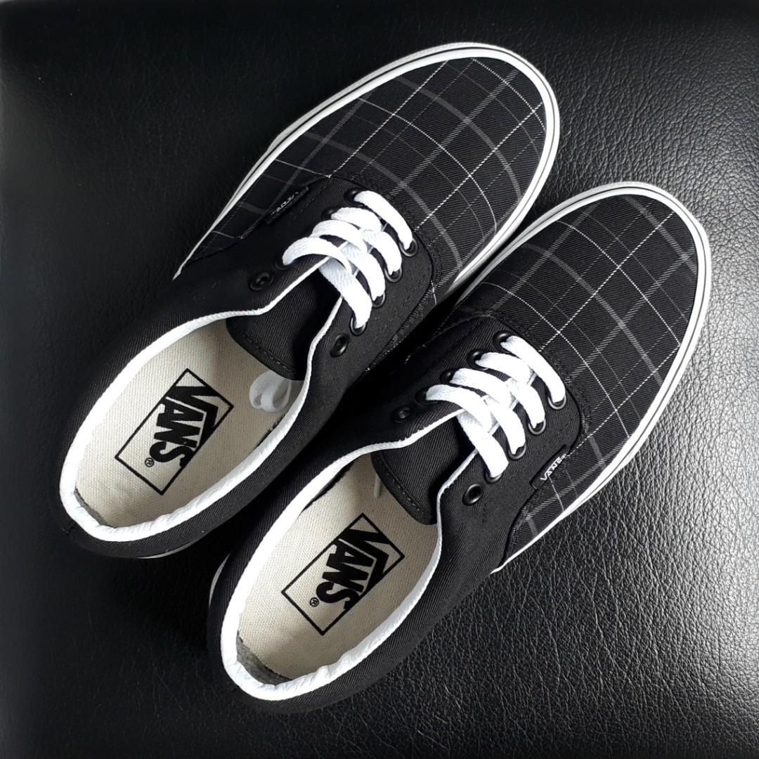 Vans era plaid black on sale