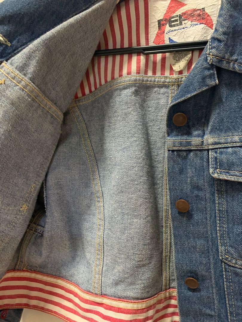 Vintage Pepsi Denim Jacket Women s Fashion Coats Jackets and