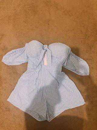 Runaway Gingham Playsuit sz4-6