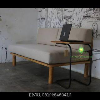 Sofa Santai Jati Minimalis Model Terbaru Meja Laptop Jepara