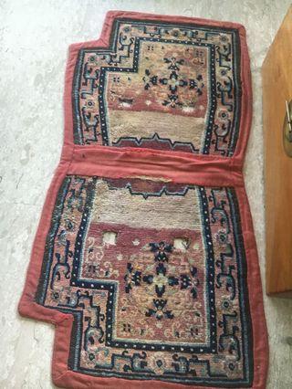 Tibetan saddle rug antique