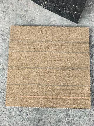 Brown carpet tiles
