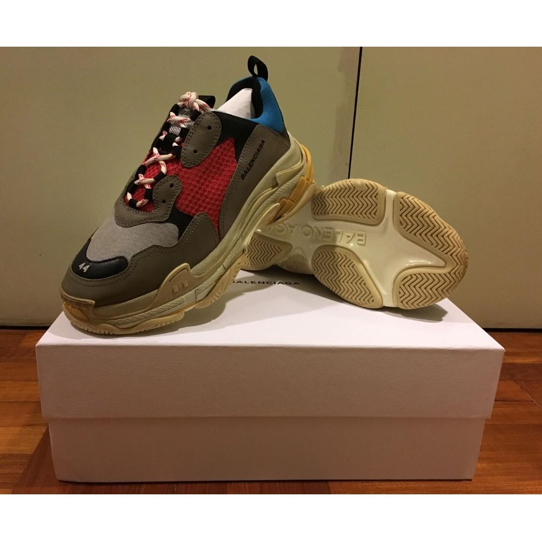 Balenciaga Speed Trainer Logo Print Turquoise Goat