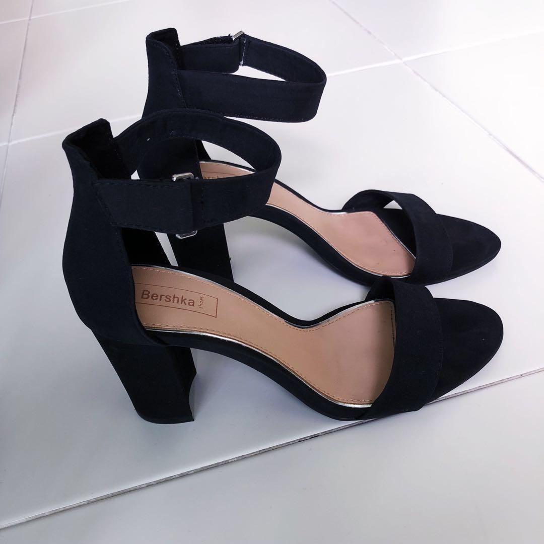 bershka black heels