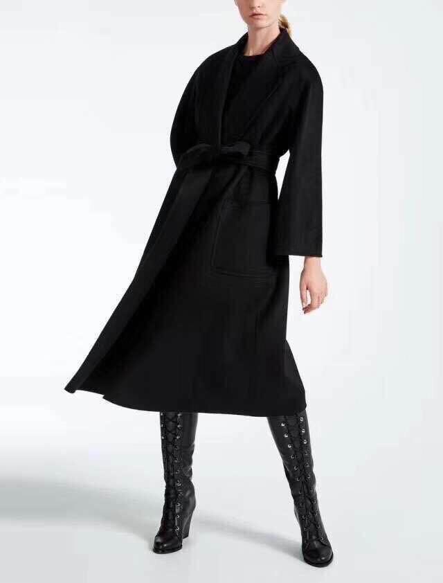 Max mara cheap long black coat