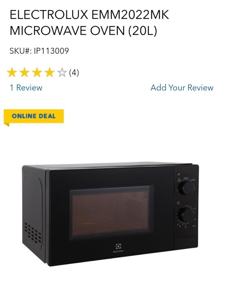 electrolux microwave oven emm2022mk