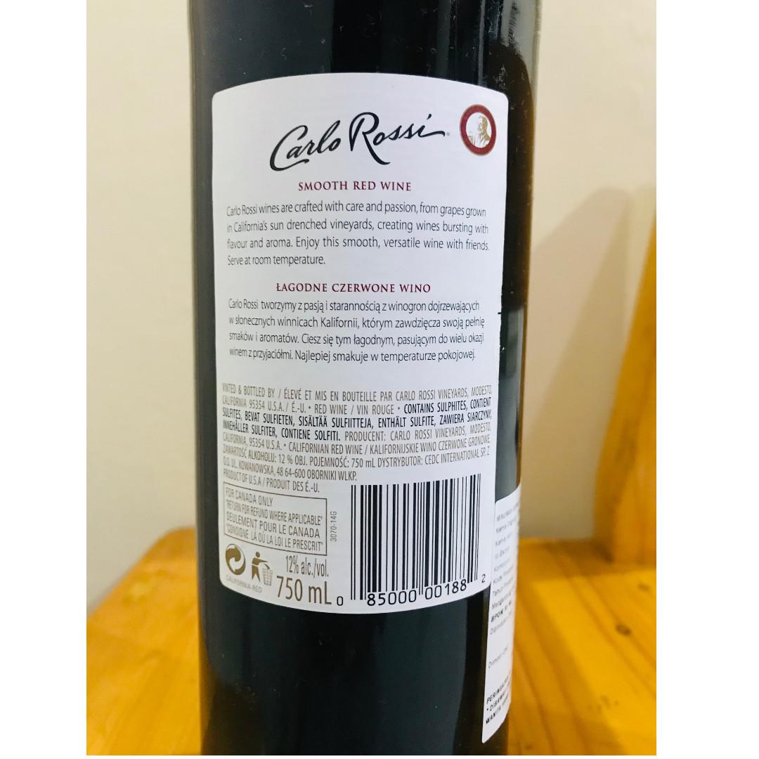 CARLO ROSSI WINE CALIFORNIA RED, Makanan & Minuman, Minuman Tidak