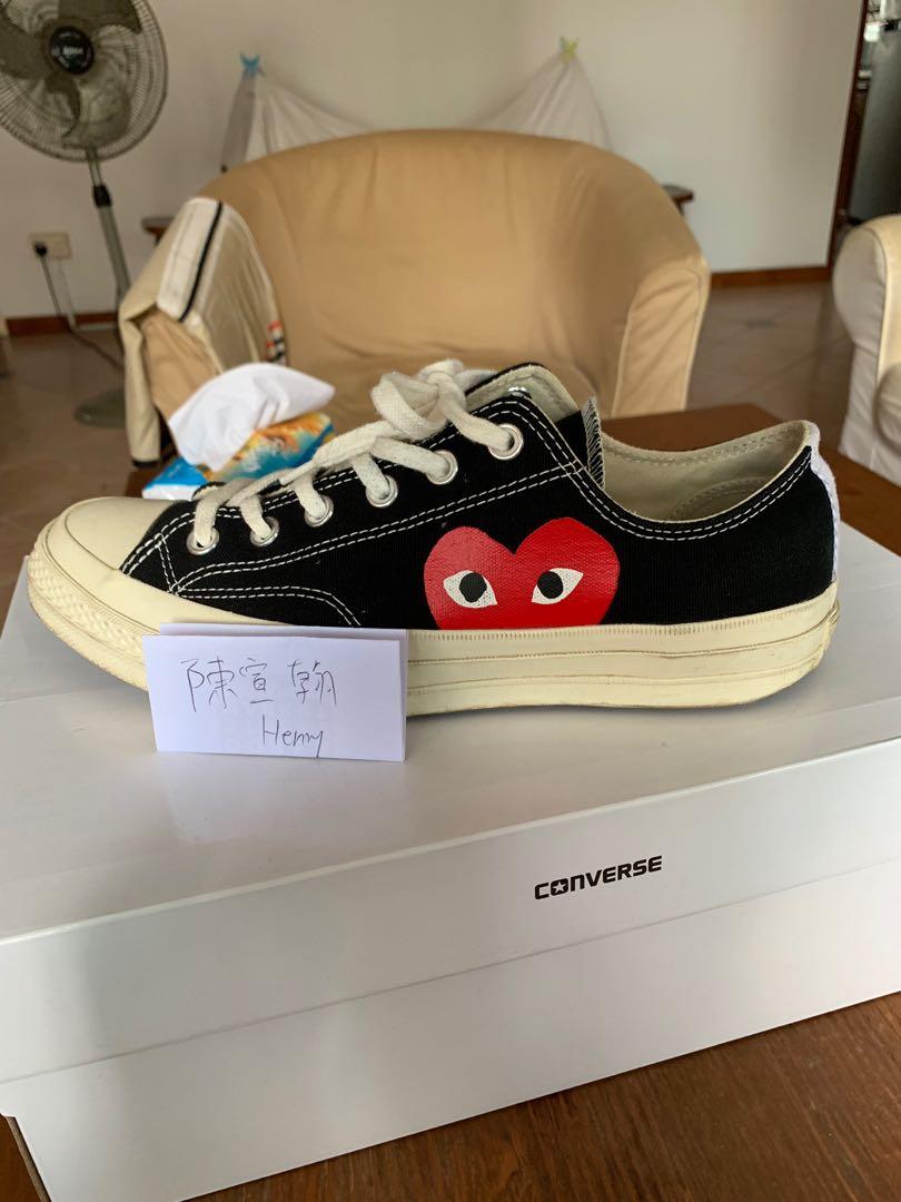 Cdg converse black low on sale