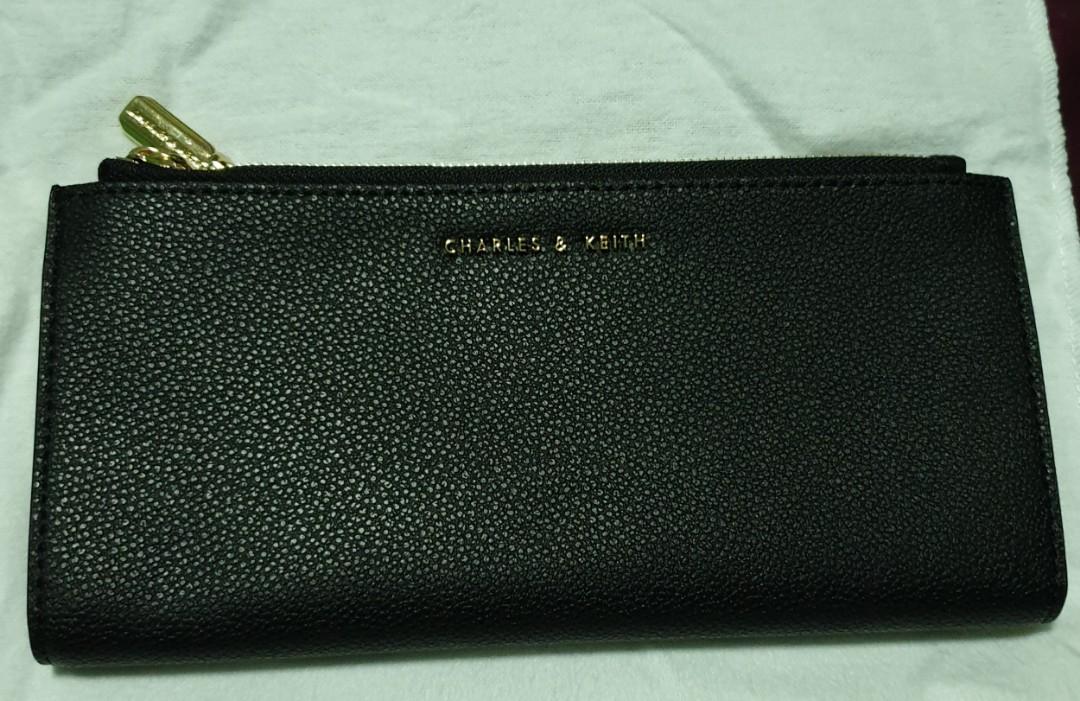 Charles & Keith Double Zip Long Wallet, Women's Fashion, Bags 