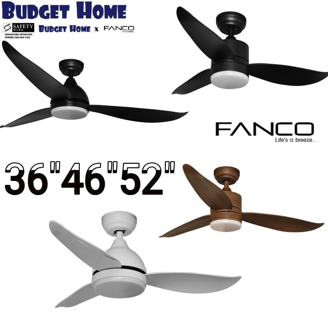 Fanco Ceiling Fan Dc Fan With Light Furniture Home Decor Lighting Supplies On Carousell